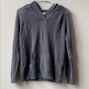 Gray Stitch Pullover Hoodie